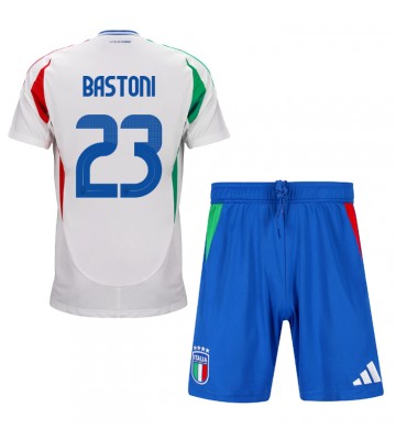 Italien Alessandro Bastoni #23 Udebanesæt Børn EM 2024 Kort ærmer (+ korte bukser)